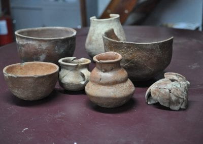 Various sizes of pots unearthed in Tarija