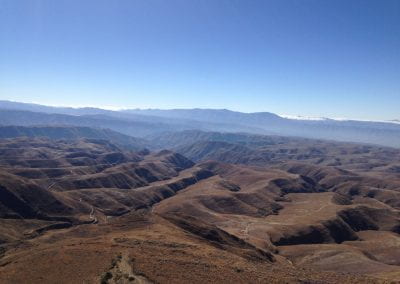 Valleys and Mountains from the peak view in Tarija